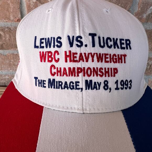 Lewis-Tucker 1993 Las Vegas Snapback Hat WBC Heavyweight Boxing Mirage Hotel - Picture 2 of 10